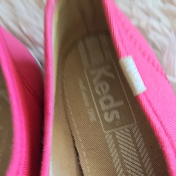 Keds Women's US 6.5 Spring Summer Coral Canvas Lace-Up Sneakers with Whitw Sole - Picture 8 of 10